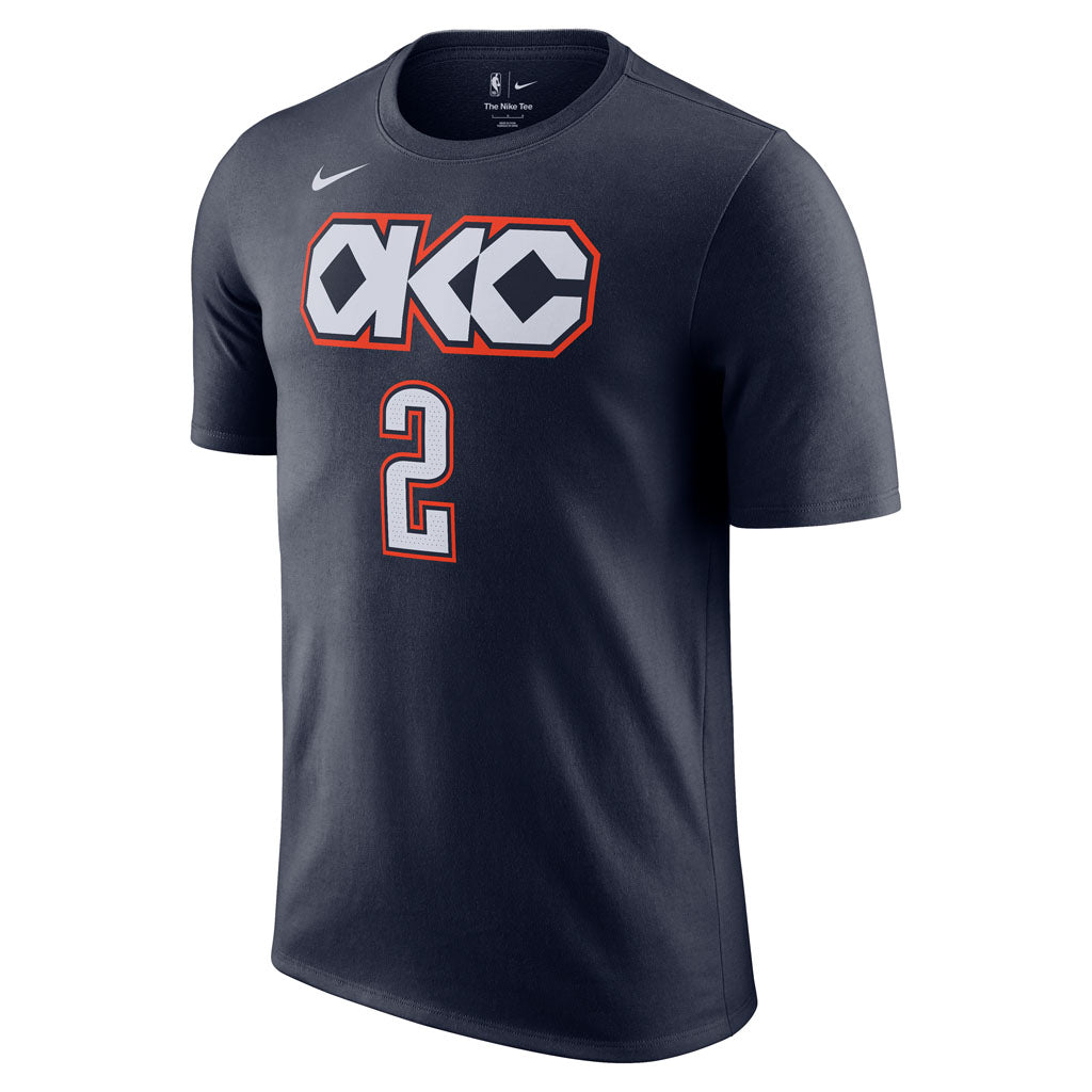 NBA Oklahoma City Thunder Shai Gilgeous-Alexander Nike 2025-26 City Edition Name & Number T-Shirt - Navy
