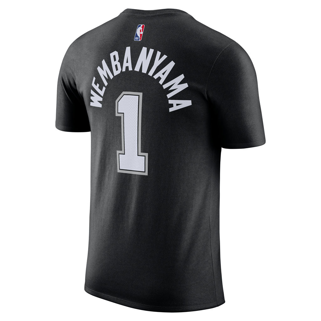 NBA San Antonio Spurs Victor Wembanyama Nike 2025-26 City Edition Name & Number T-Shirt - Black