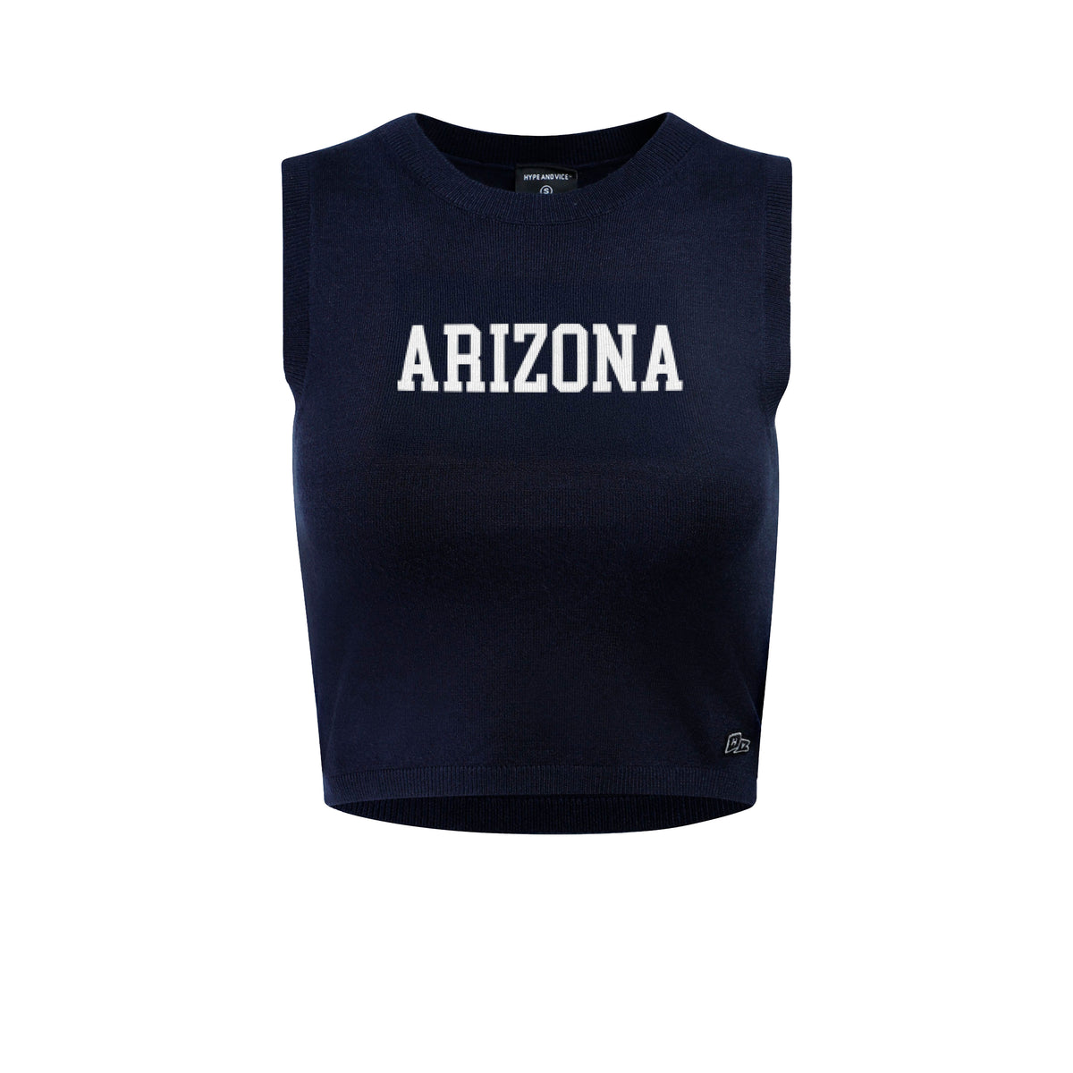 NCAA Arizona Wildcats Women's Hype & Vice Intarsia Ivy Knitted Tank Top- Navy