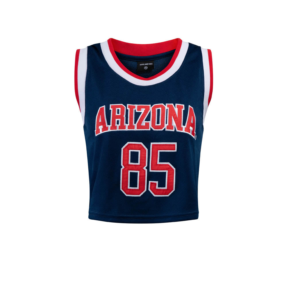 NCAA Arizona Wildcats Women's Hype & Vice Cropped Basketball Jersey Tank Top