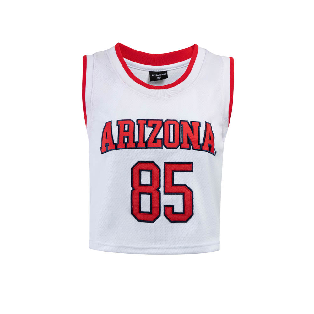 NCAA Arizona Wildcats Hype & Vice Cropped Basketball Jersey Tank Top