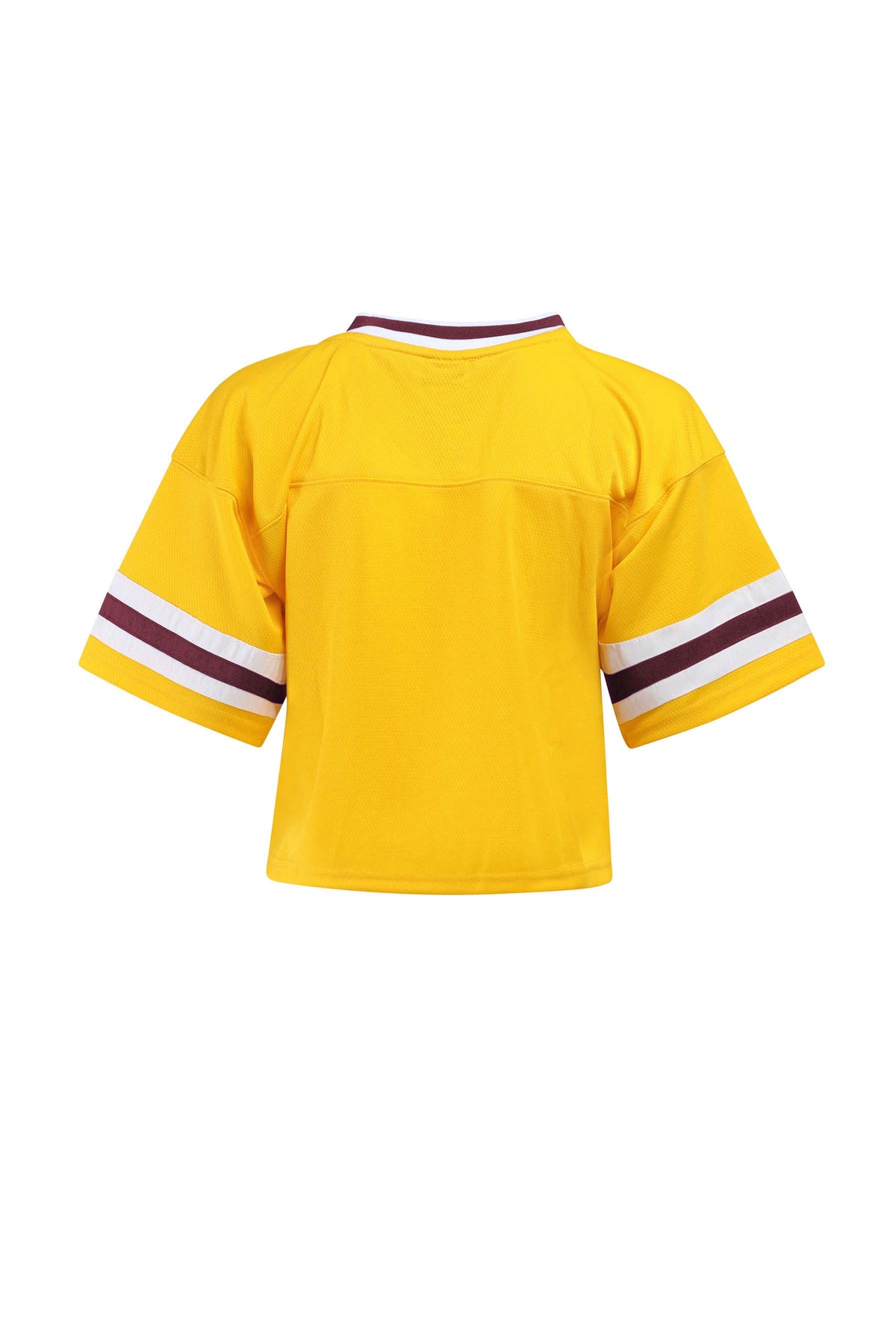 NCAA Arizona State Sun Devils Women's Hype & Vice Jersey Number Cropped Football Jersey- Gold