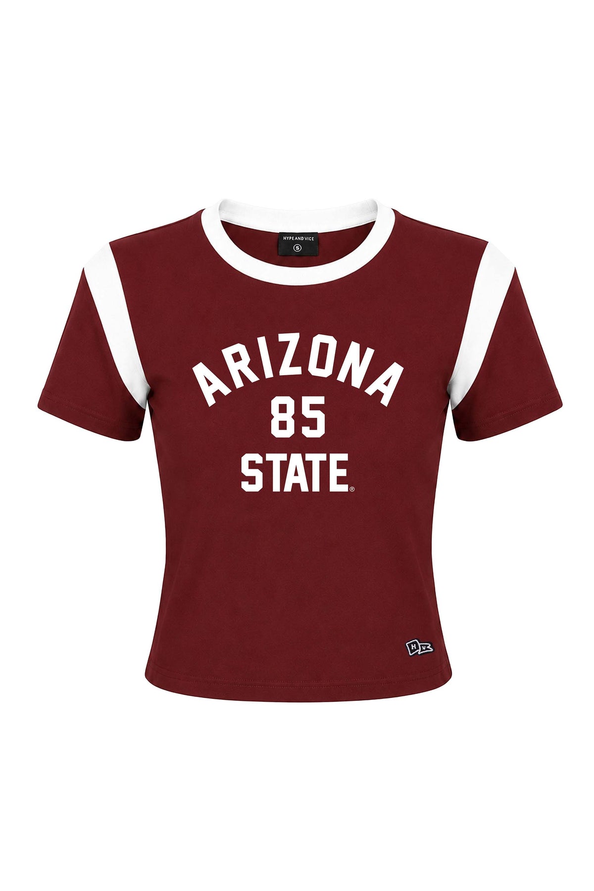 NCAA Arizona State Sun Devils Women's Hype & Vice Number School Name Sideline Top- Maroon