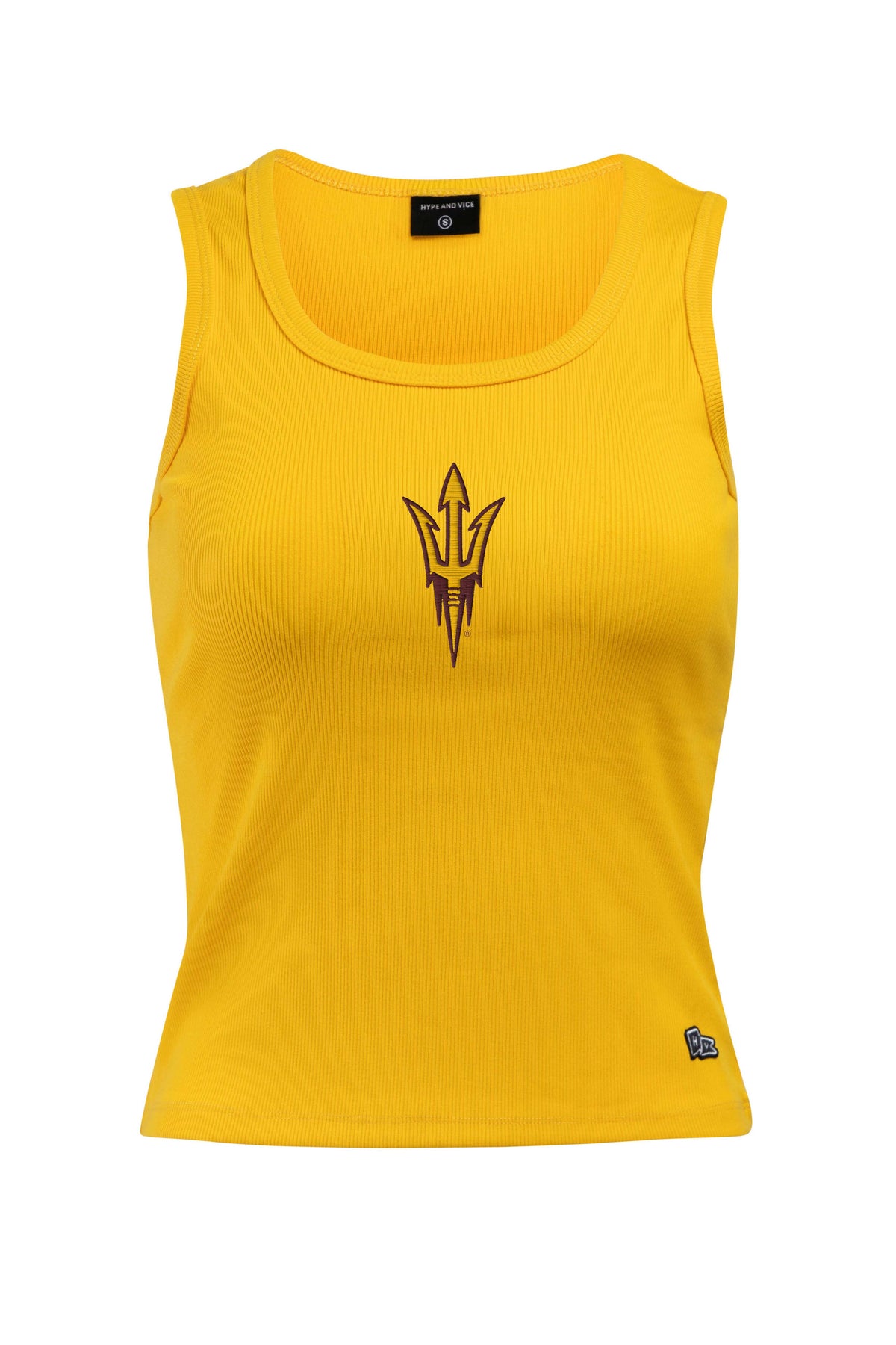 NCAA Arizona State Sun Devils Women's Hype & Vice Fork Logo MVP Tank Top- Gold