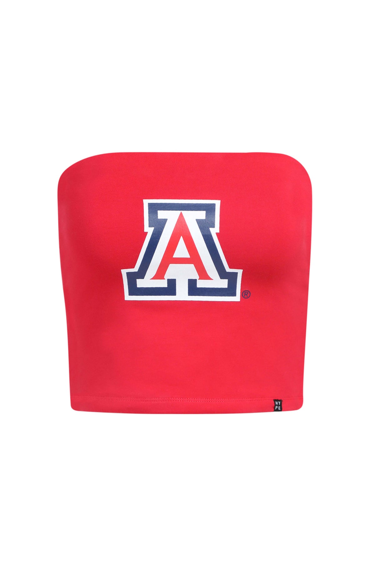 NCAA Arizona Wildcats Women's Hype & Vice Primary Logo Tube Top- Red
