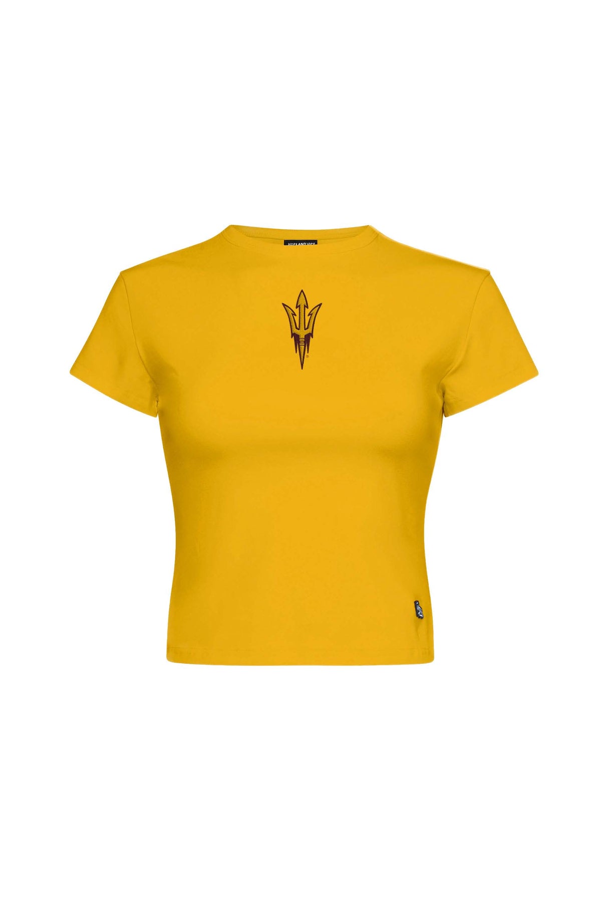 NCAA Arizona State Sun Devils Women's Hype & Vice Fork Logo Baby T-Shirt- Gold