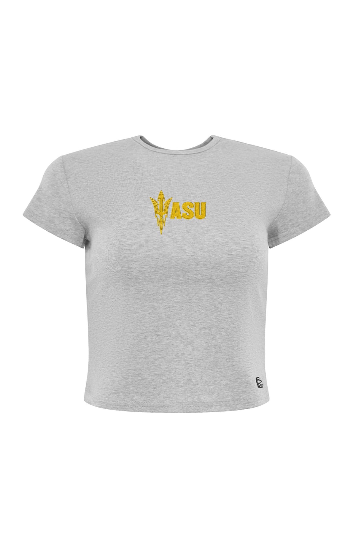NCAA Arizona State Sun Devils Women's Hype & Vice Fork School Name Baby T-Shirt- Gray