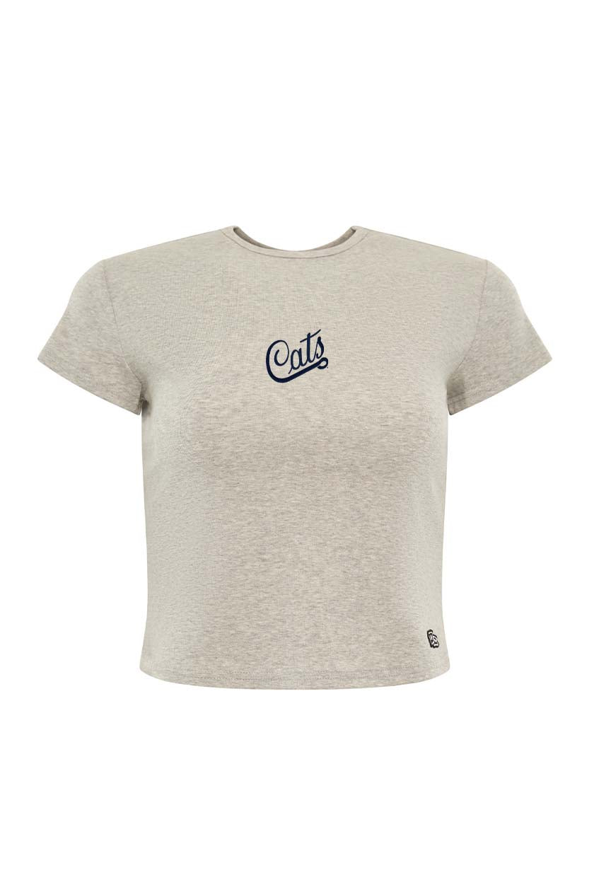 NCAA Arizona Wildcats Women's Hype & Vice Cats Script Baby T-Shirt- Gray