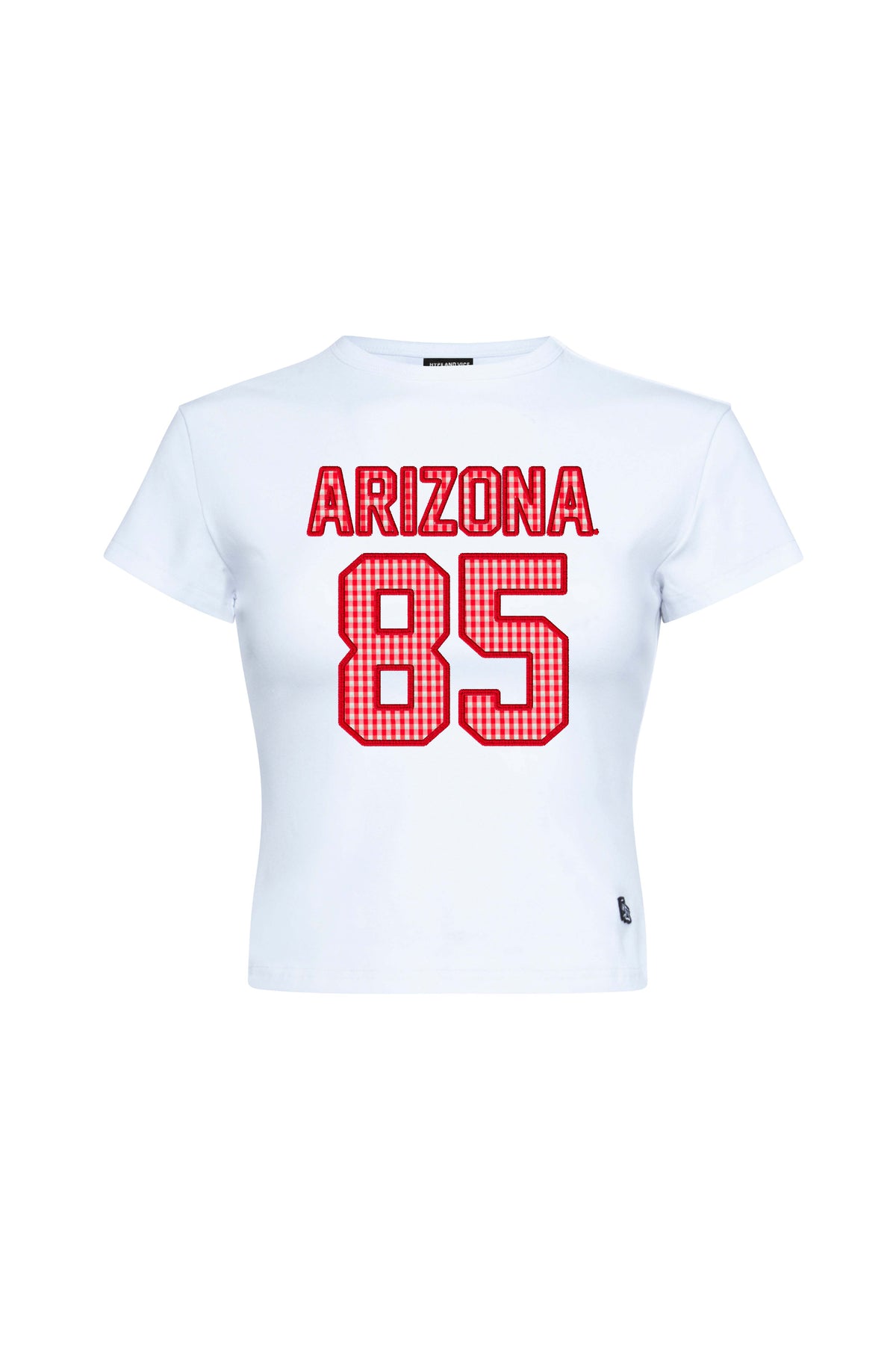NCAA Arizona Wildcats Women's Hype & Vice Gameday Gingham Baby T-Shirt- White