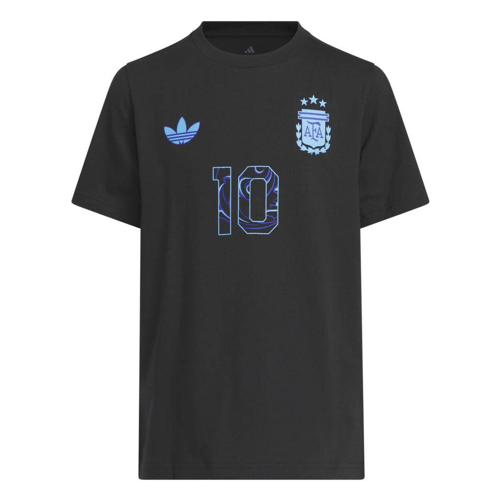Argentina National Team Lionel Messi Youth adidas 2026 Away Name & Number T-Shirt - Black