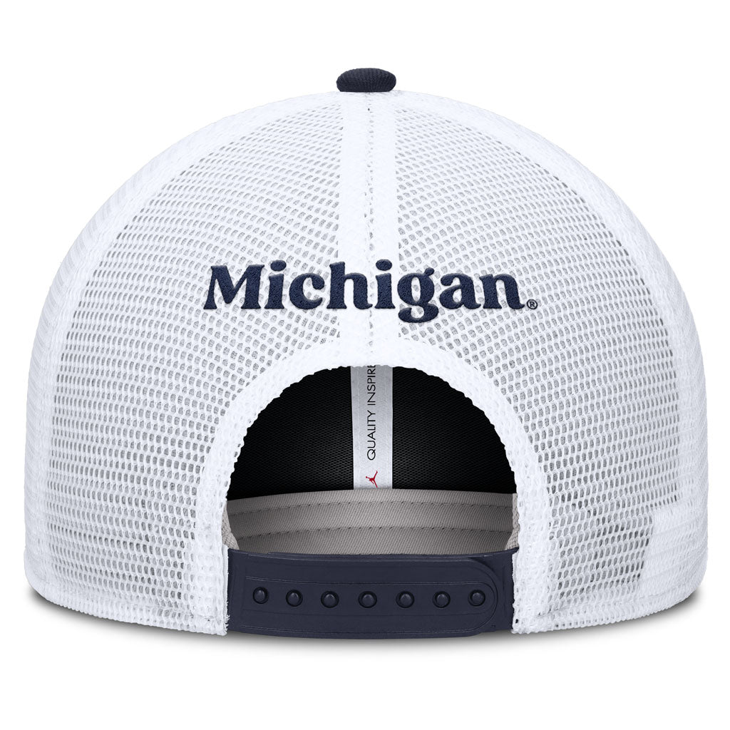 NCAA Michigan Wolverines Nike Spring Break Structured Adjustable Hat - Navy