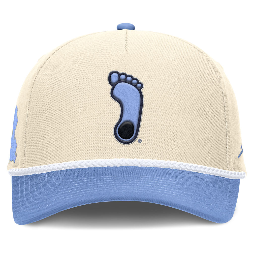 NCAA North Carolina Tar Heels Nike Two-Tone Rope Structured Adjustable Hat - Cream