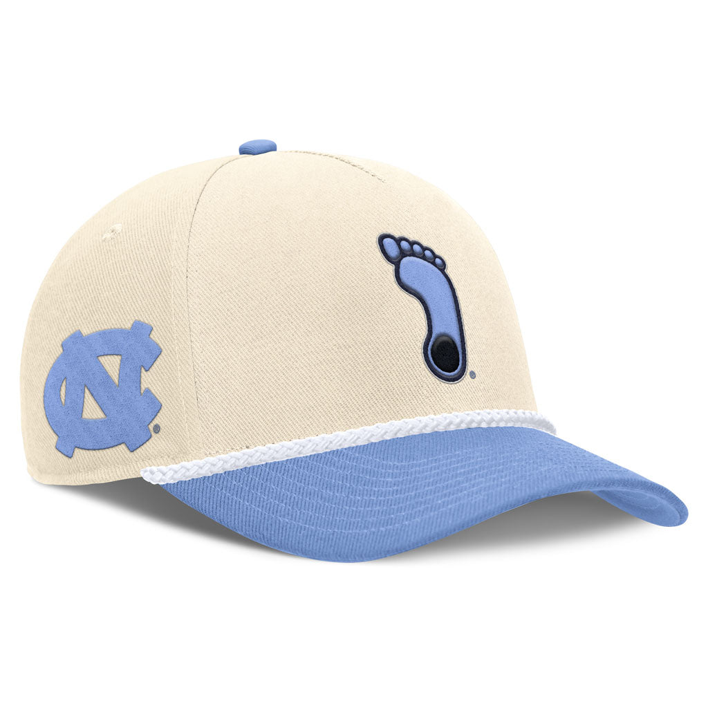 NCAA North Carolina Tar Heels Nike Two-Tone Rope Structured Adjustable Hat - Cream