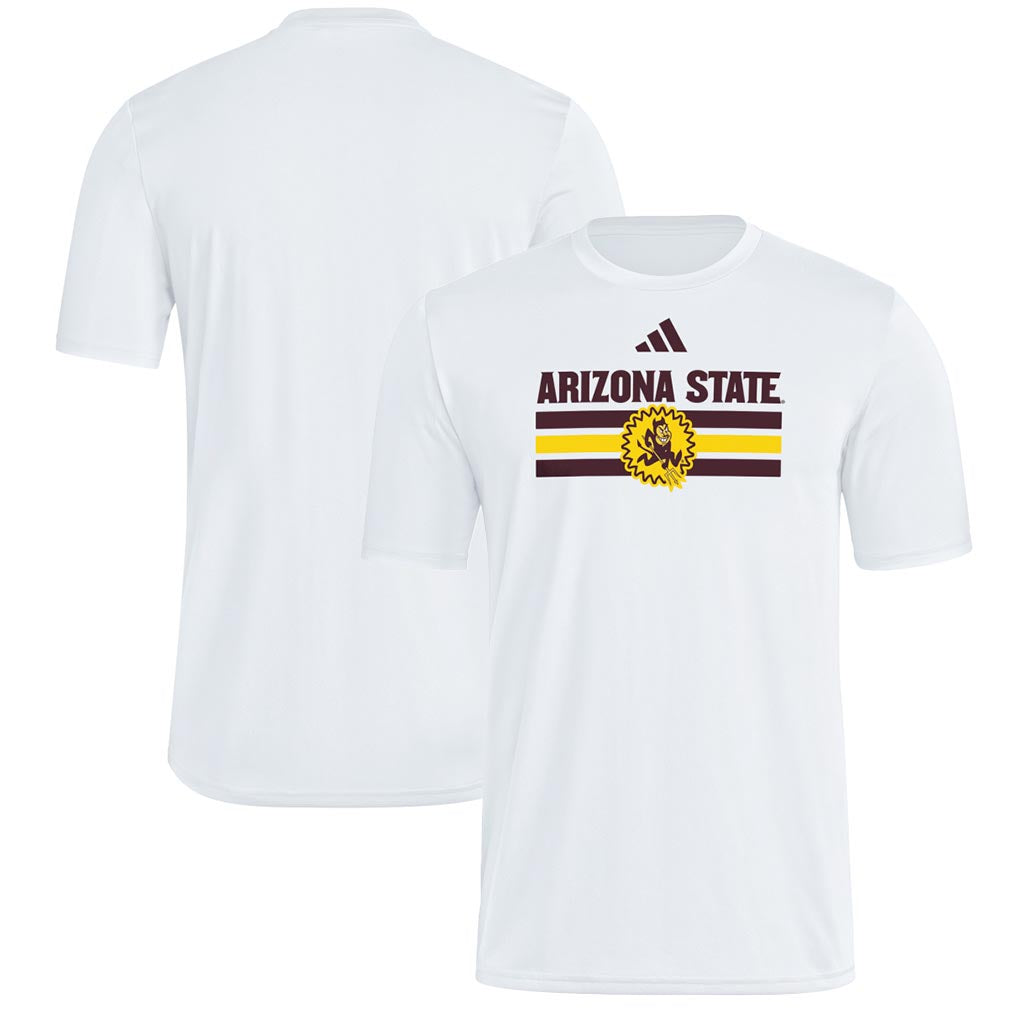 NCAA Arizona State Sun Devils adidas Strategy Pregame T-Shirt - White