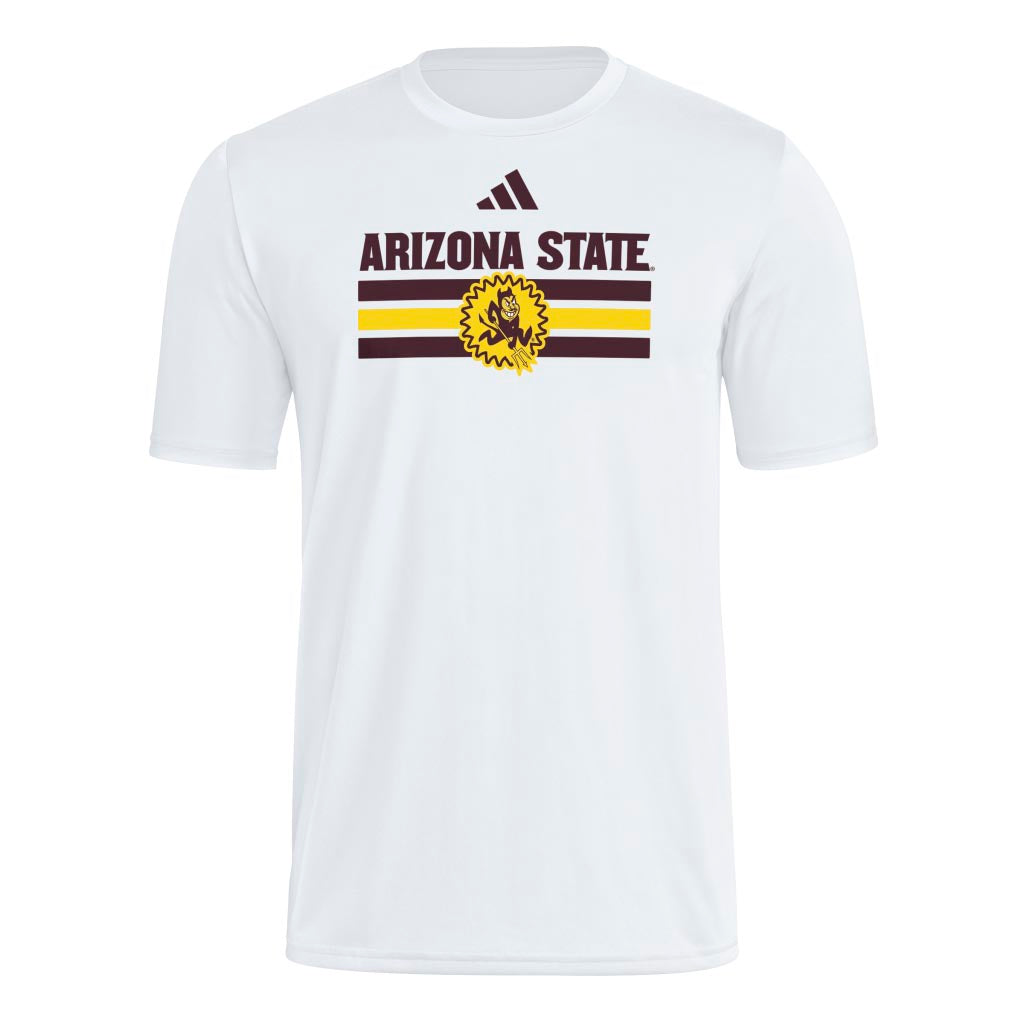 NCAA Arizona State Sun Devils adidas Strategy Pregame T-Shirt - White