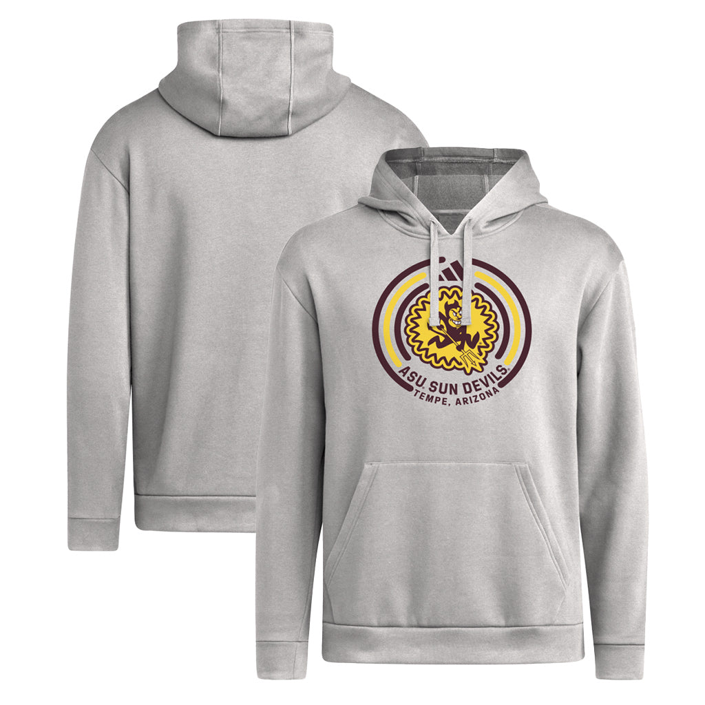 NCAA Arizona State Sun Devils adidas Strategy Fleece Pullover Hoodie - Gray