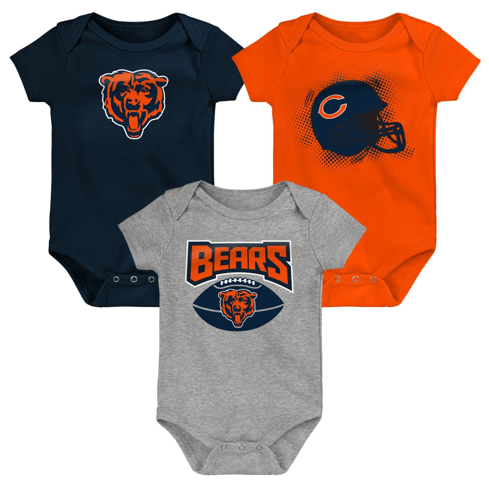 NFL Chicago Bears Infant Outerstuff Game On 3-Piece Onesie Set