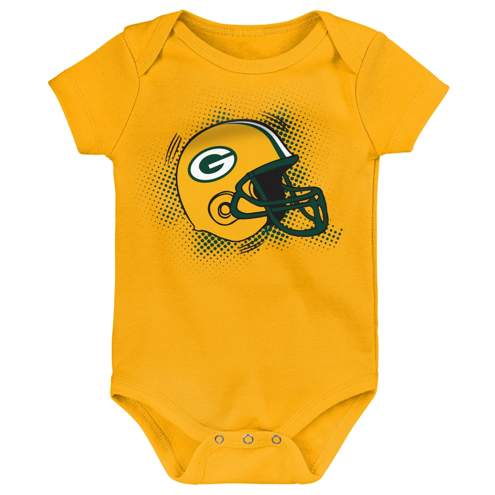 NFL Green Bay Packers Infant Outerstuff Game On 3-Piece Onesie Set