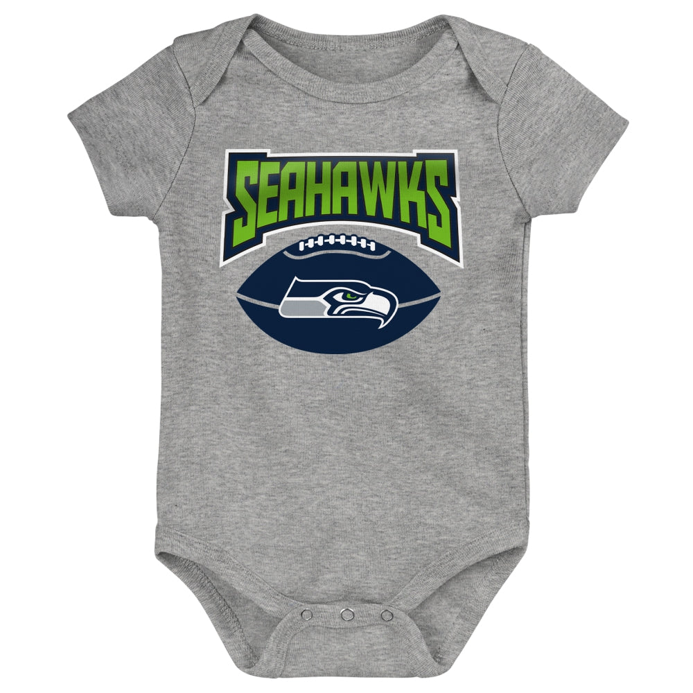 NFL Seattle Seahawks Infant Outerstuff Game On 3-Piece Onesie Set