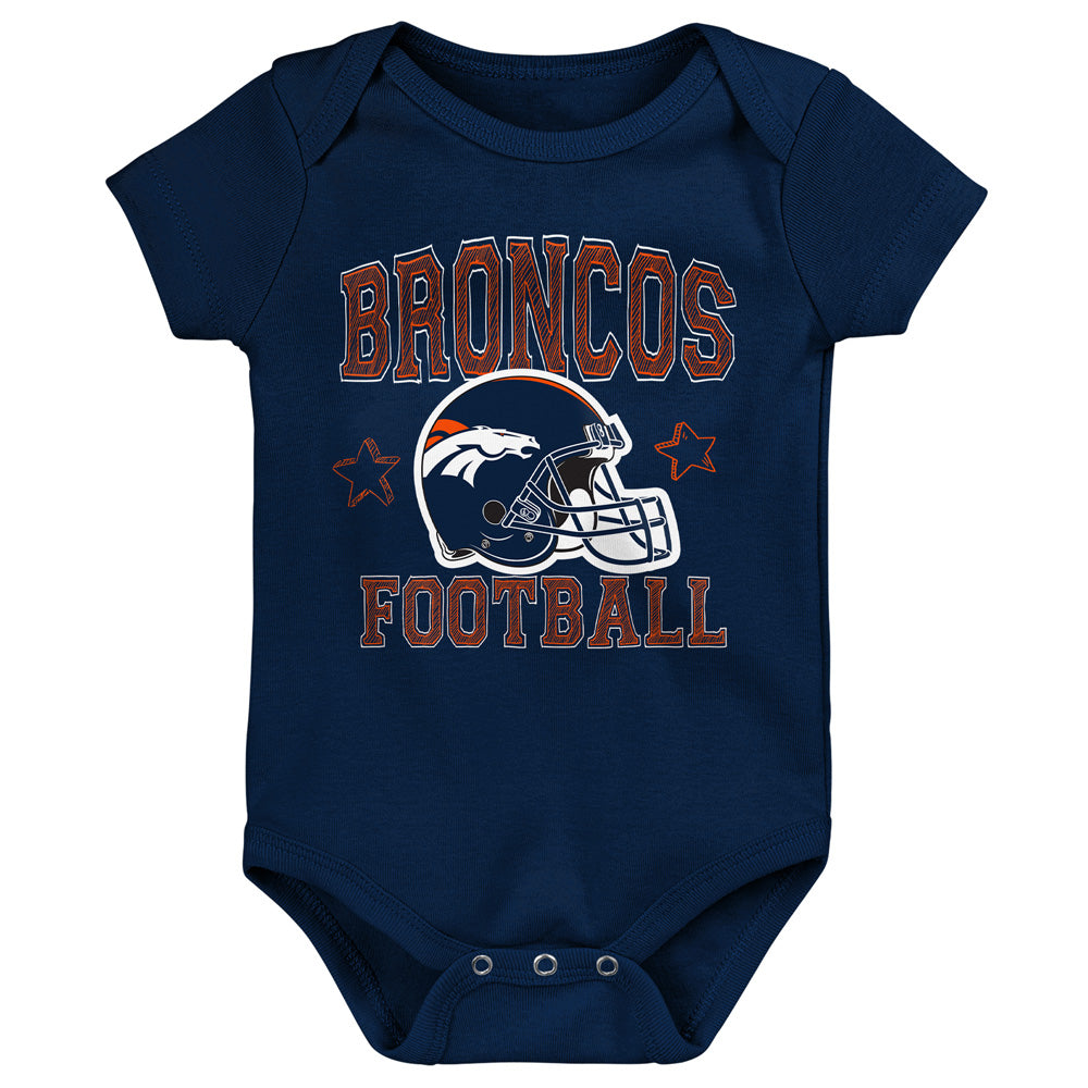 NFL Denver Broncos Infant Outerstuff Born to Be 3-Piece Onesie Set