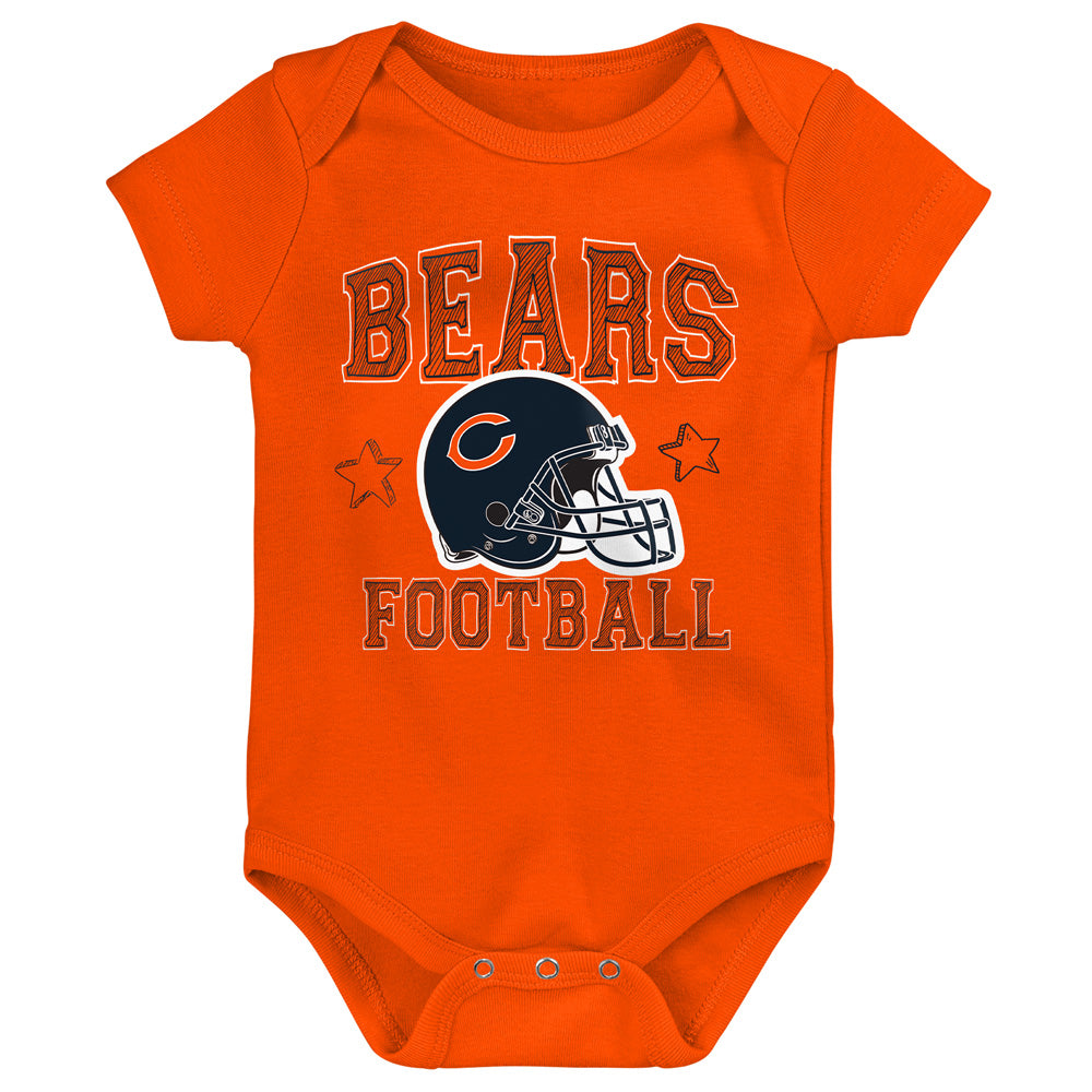 NFL Chicago Bears Infant Outerstuff Born to Be 3-Piece Onesie Set