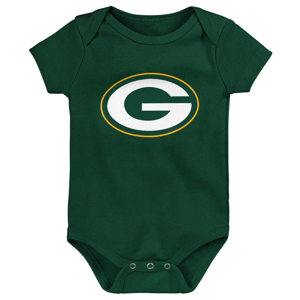 NFL Green Bay Packers Infant Outerstuff Born to Be 3-Piece Onesie Set