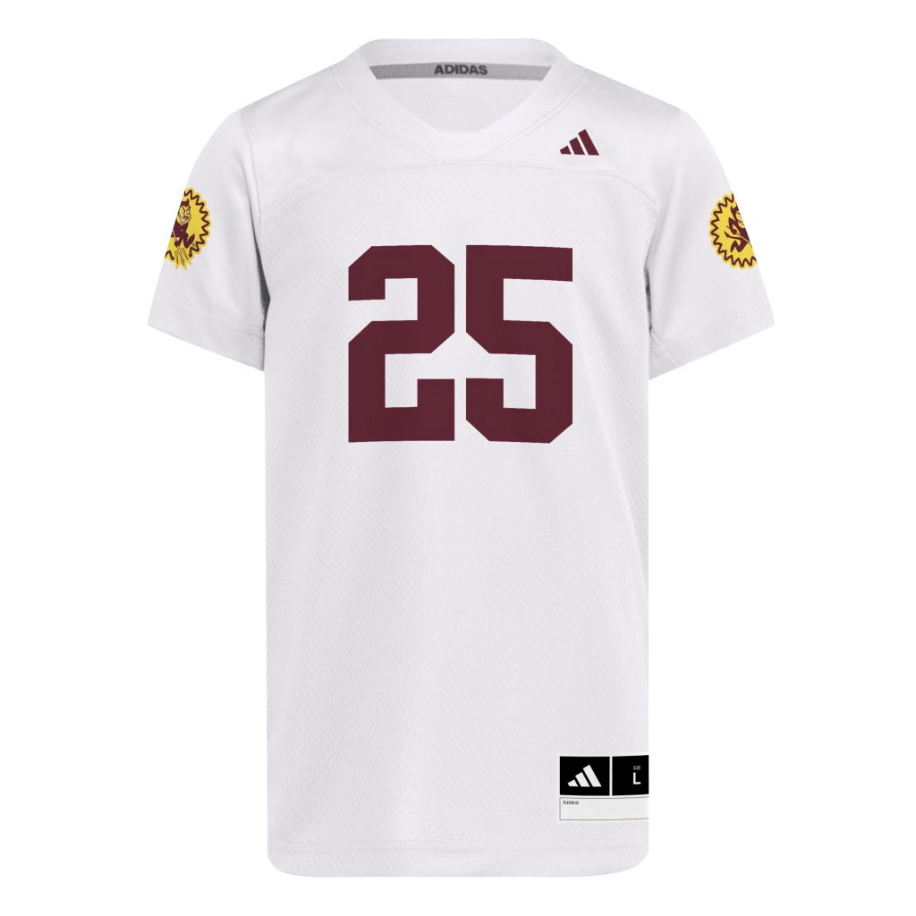 NCAA Arizona State Sun Devils Youth adidas 2025 Strategy Replica Jersey - Cream