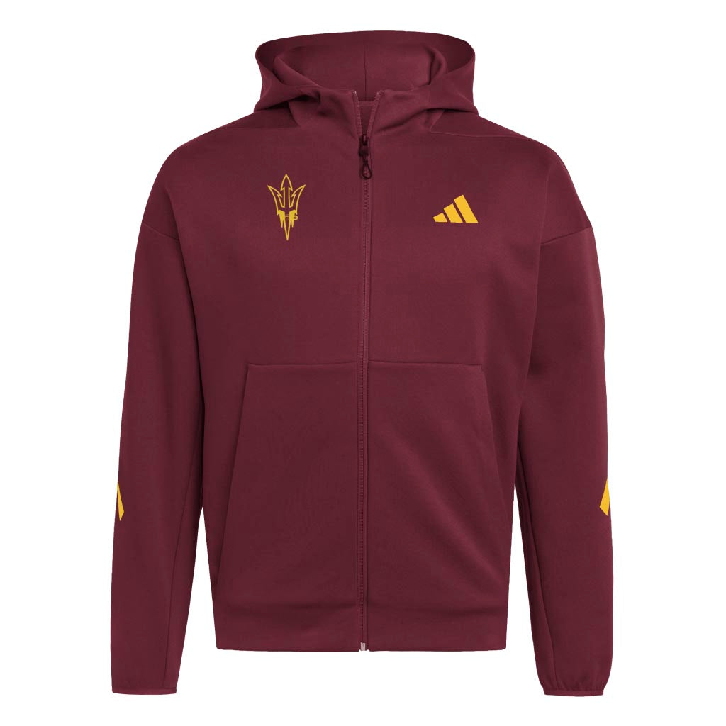 NCAA Arizona State Sun Devils adidas 2025 Fork Full Zip Hoodie - Maroon