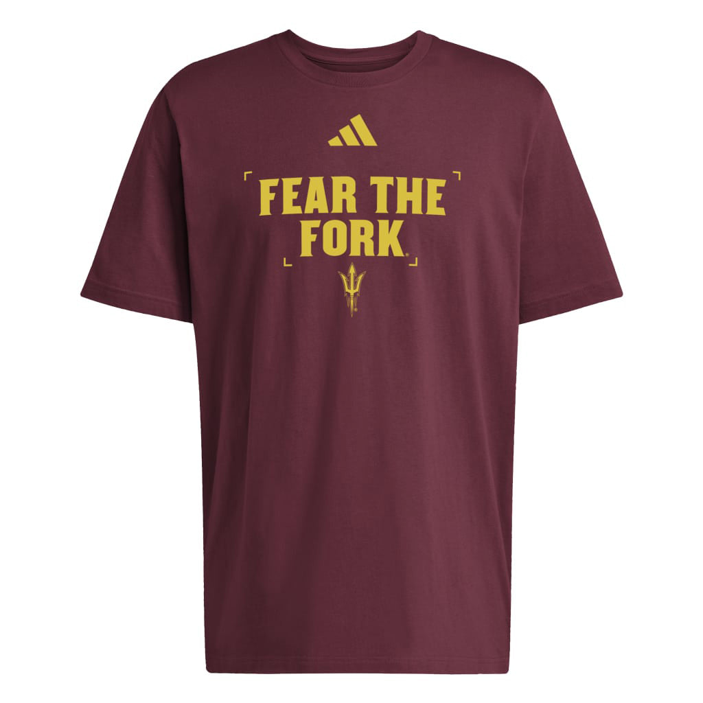 NCAA Arizona State Sun Devils Adidas Locker Slogan Fresh T-Shirt- Maroon