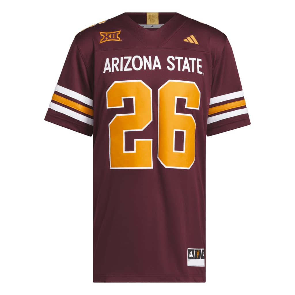 NCAA Arizona State Sun Devils Adidas 2026 Strategy Premier Jersey- Maroon