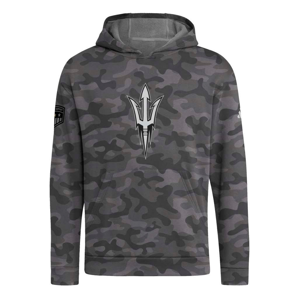 NCAA Arizona State Sun Devils Adidas 2026 Salute to Service Pullover Hoodie- Black