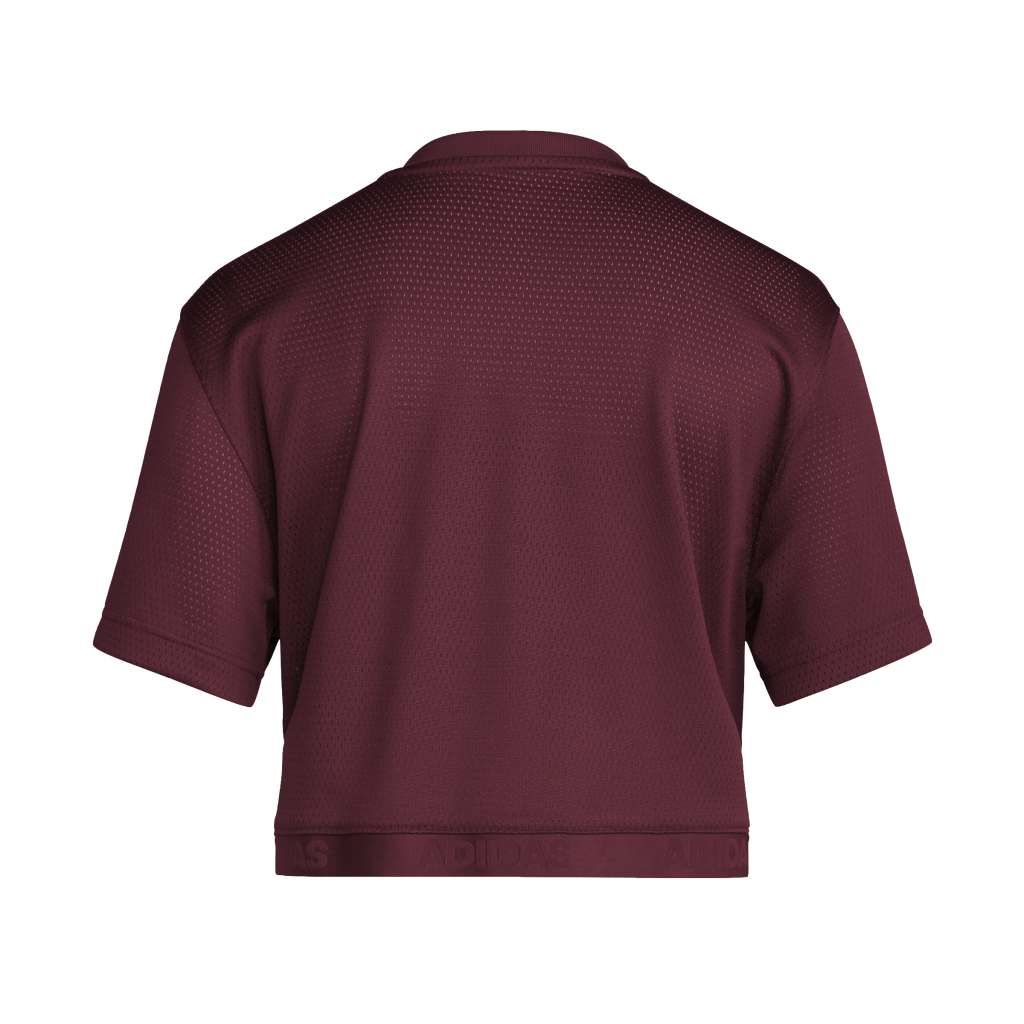 NCAA Arizona State Sun Devils Women's Adidas Strategy Crop Jersey T-Shirt- Maroon