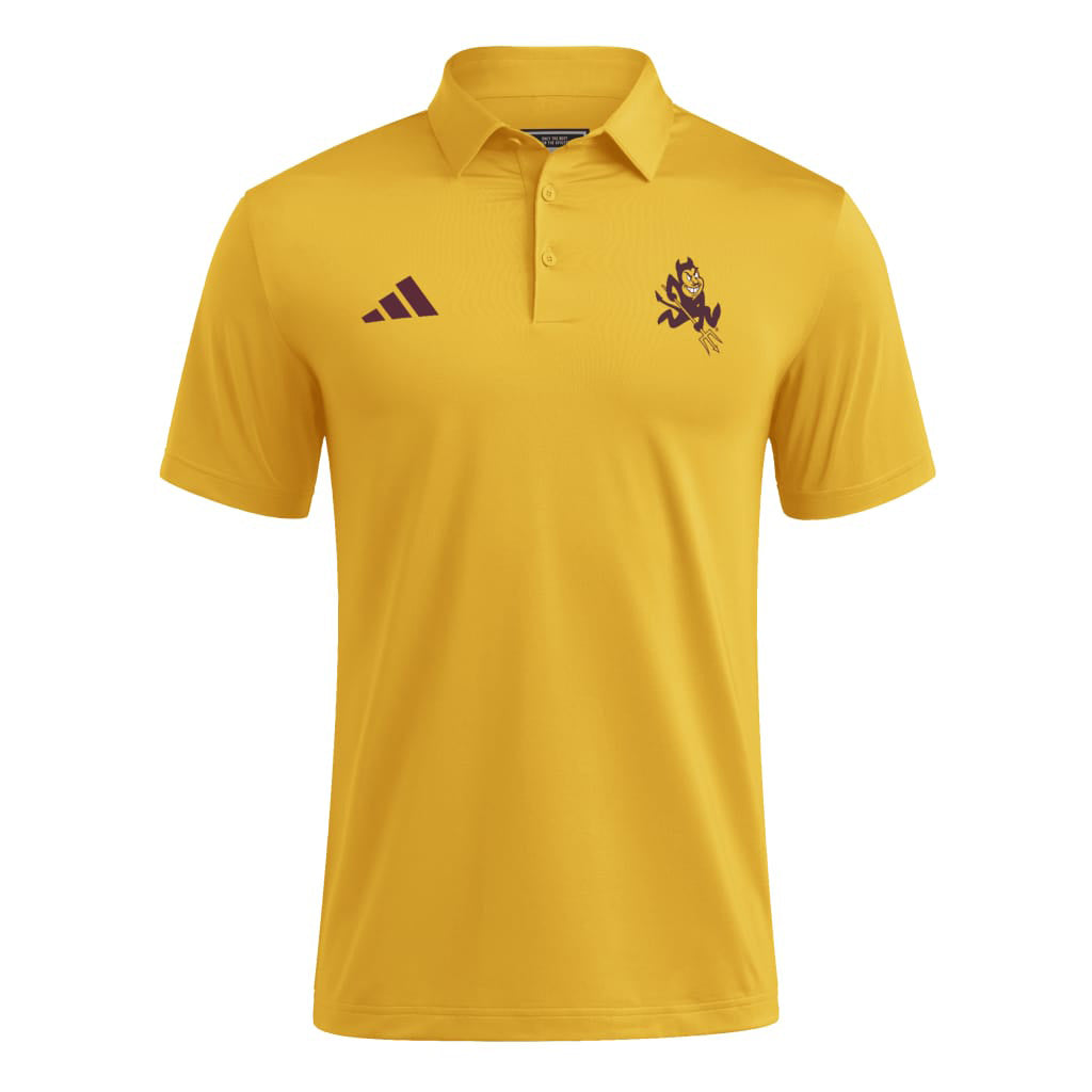 NCAA Arizona State Sun Devils Adidas Sparky Solid Polo- Gold
