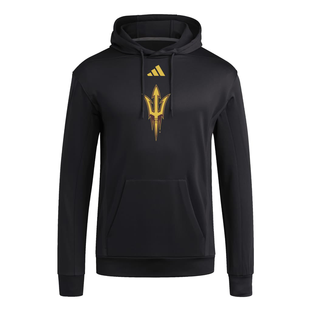 NCAA Arizona State Sun Devils Adidas Fork Locker Logo Pullover Hood- Black