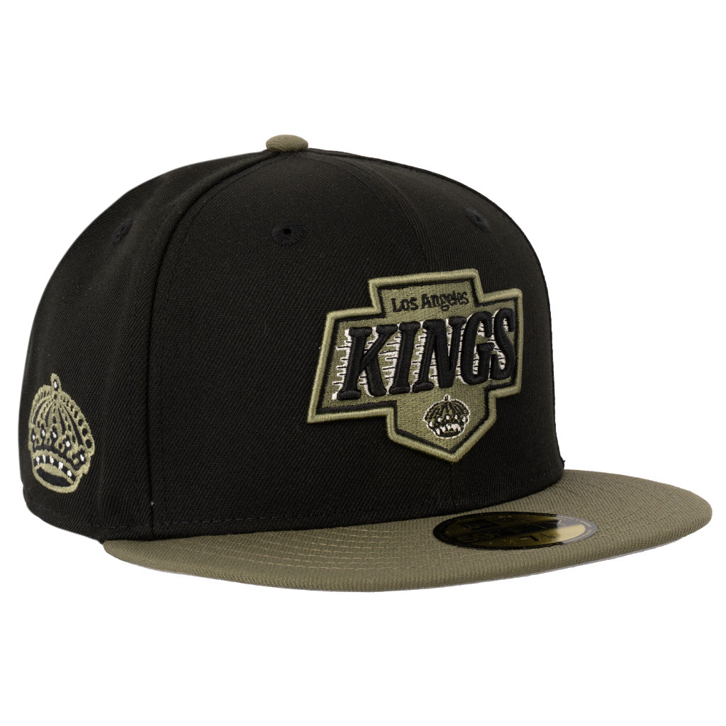 NHL Los Angeles Kings New Era Midnight Jungle 59FIFTY Fitted Hat - Black