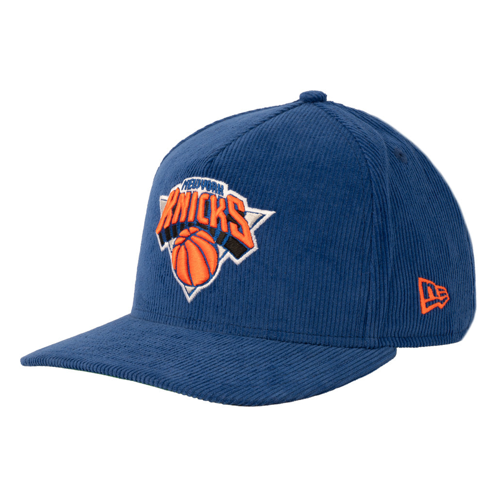 NBA New York Knicks New Era All Corduroy 9FIFTY A-Frame Snapback Hat - Blue
