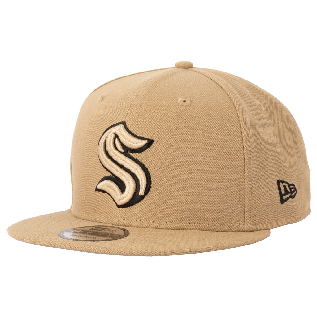 NHL Seattle Kraken New Era Mocha 9FIFTY Snapback Hat - Khaki