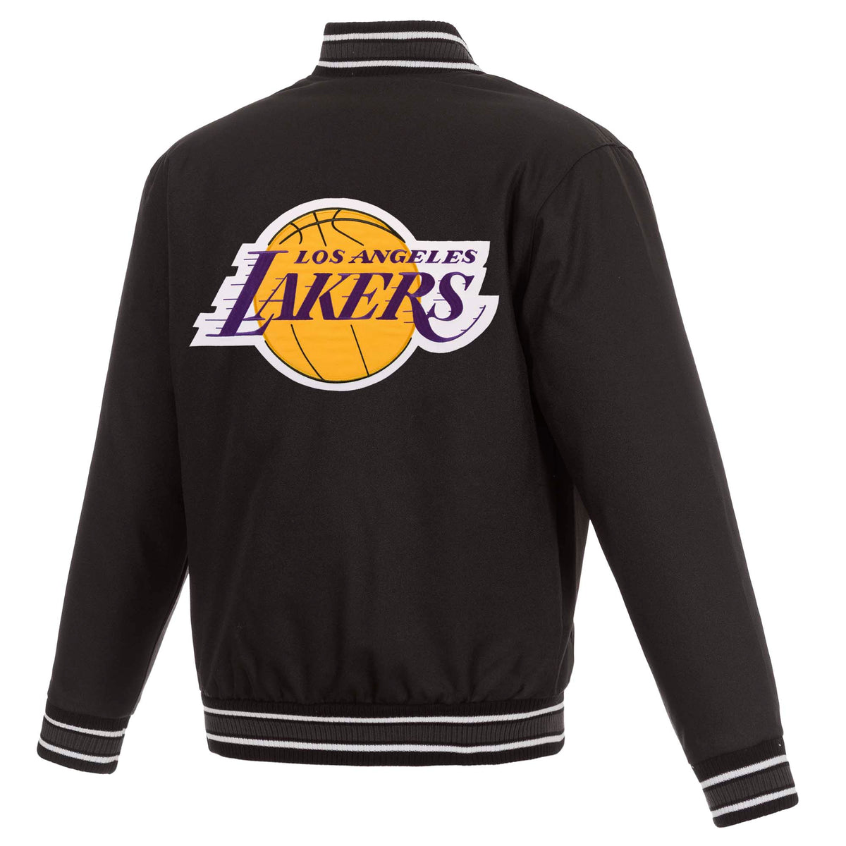 NBA Los Angeles Lakers JH Design Poly-Twill Jacket- Black