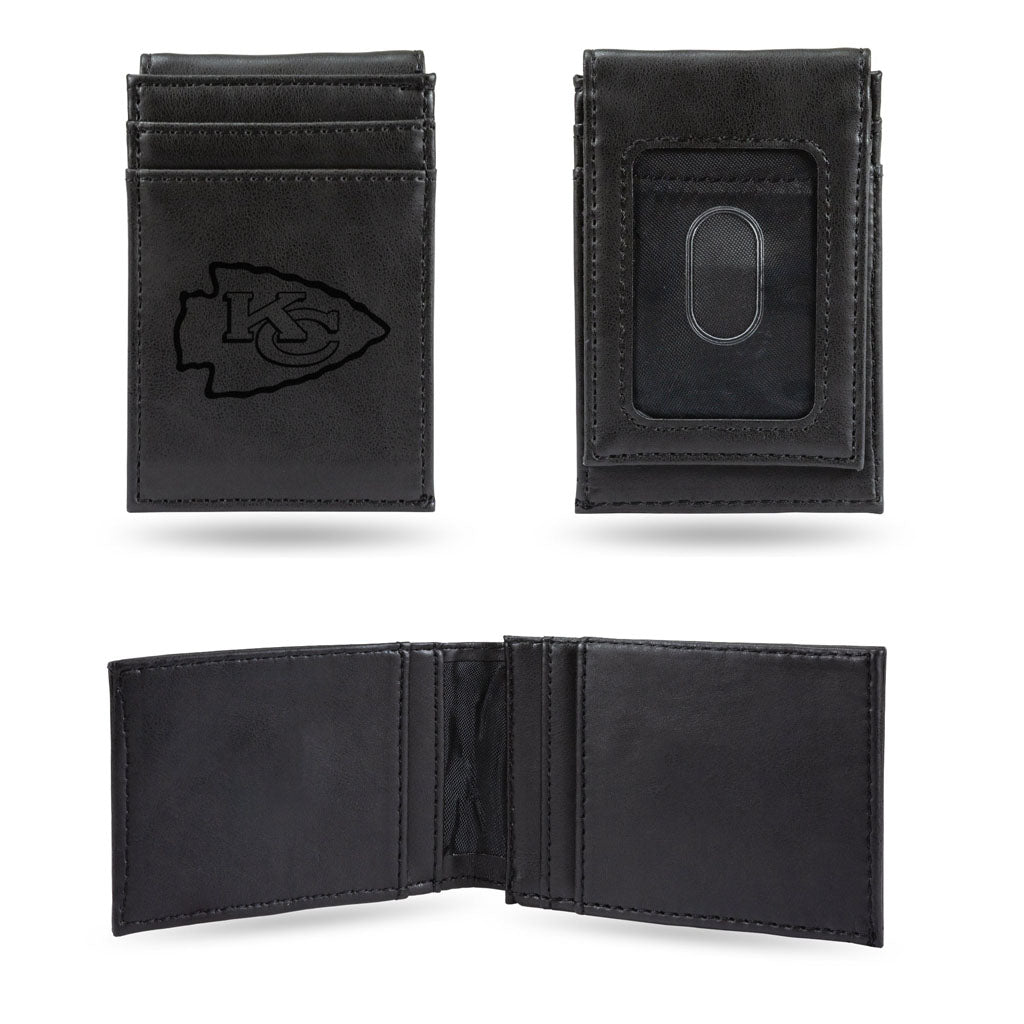 NFL Kansas City Chiefs Rico Front Pocket Wallet - Black