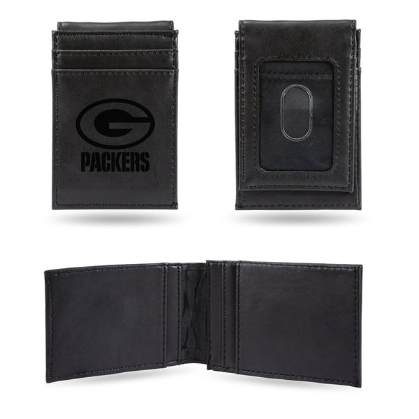 Packer Wallet NFL Green Bay Packers Rico Front Pocket Wallet - Black - Just Sports
