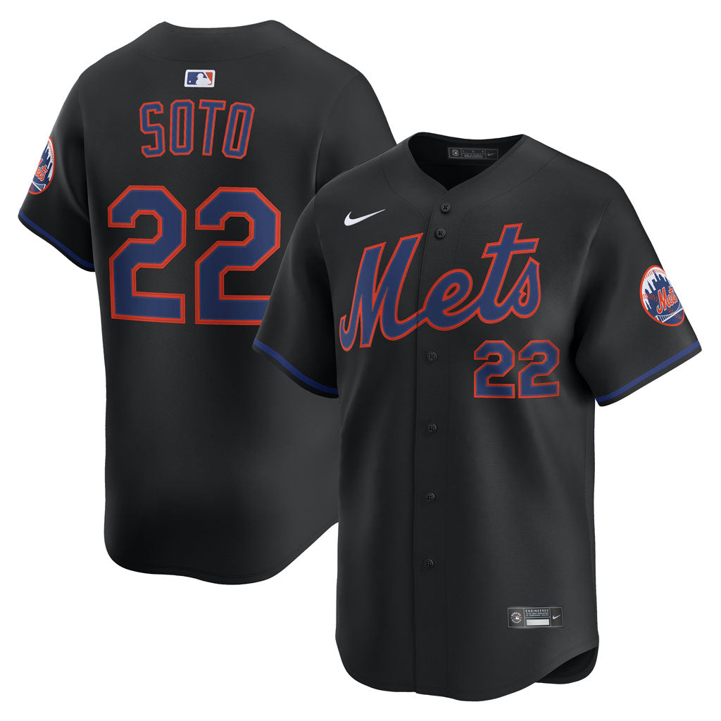 MLB New York Mets Juan Soto Nike Alternate Limited Jersey - Black