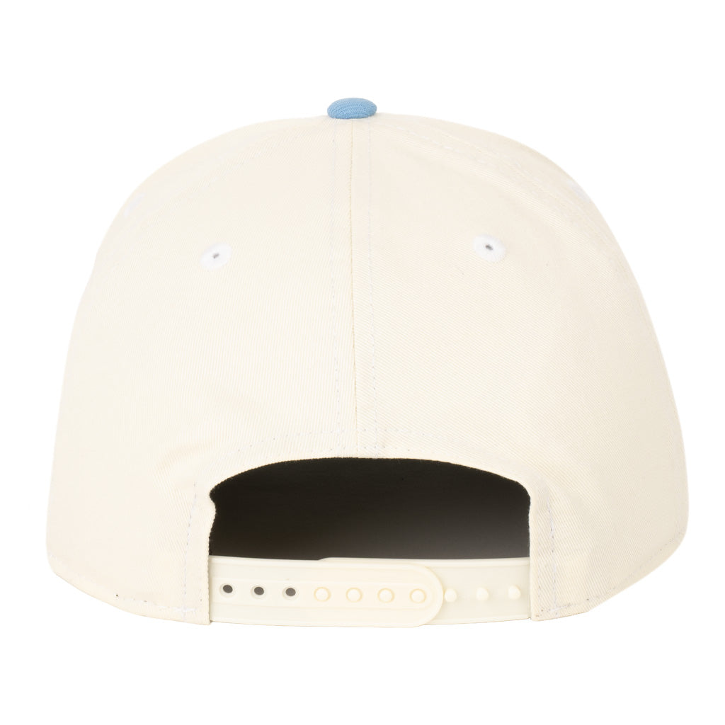 NFL Houston Oilers New Era Two-Tone Primary Team Color 9FIFTY A-Frame Snapback Hat - Cream
