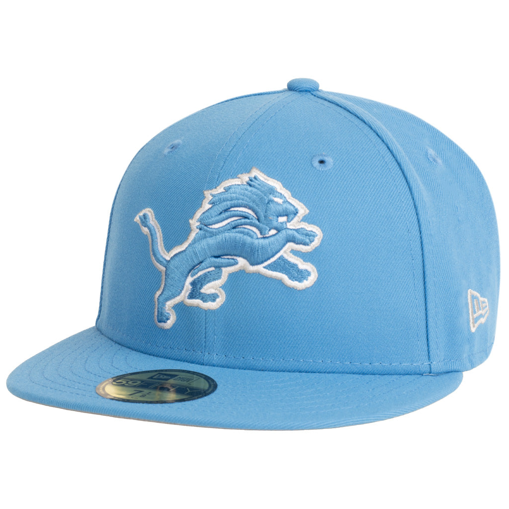 NFL Detroit Lions New Era Team Under Visor 59FIFTY Fitted Hat - Blue