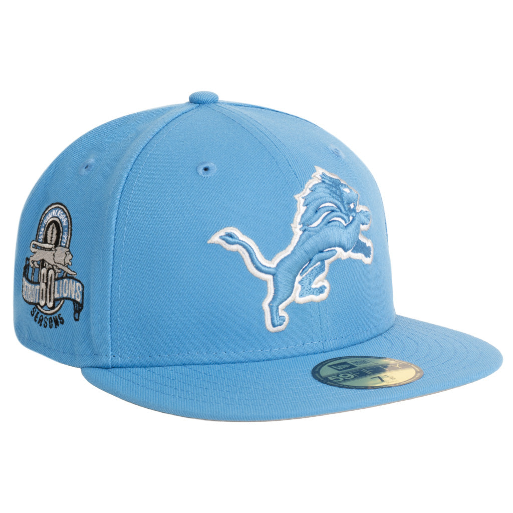 NFL Detroit Lions New Era Team Under Visor 59FIFTY Fitted Hat - Blue