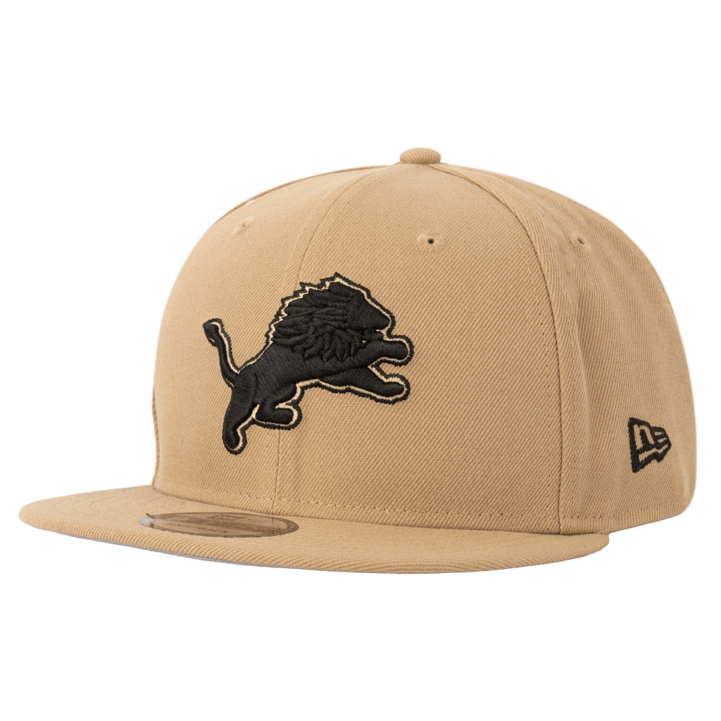NFL Detroit Lions New Era Mocha 9FIFTY Snapback Hat - Khaki