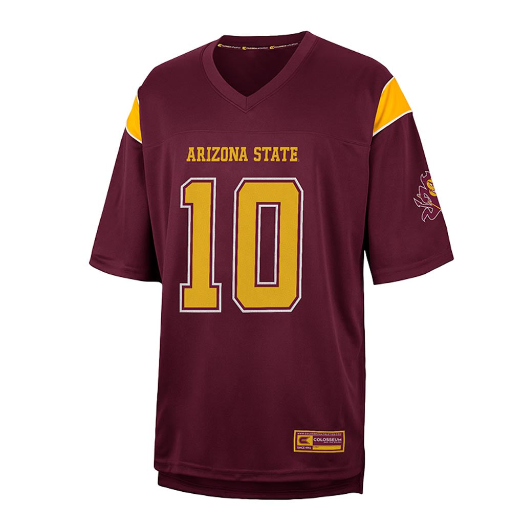 NCAA Arizona State Sun Devils Sam Leavitt #10 Colosseum NIL Fashion Jersey - Maroon