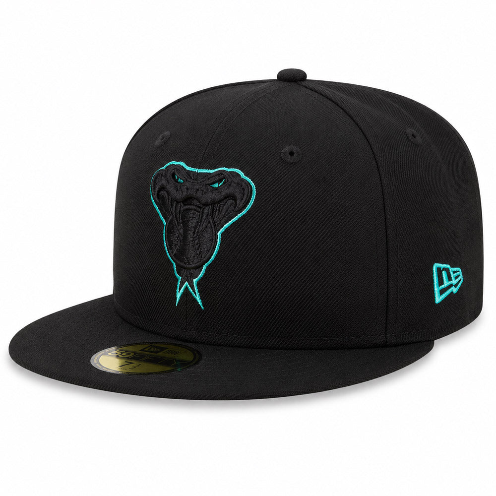 MLB Arizona Diamondbacks New Era Teal Eyes 59FIFTY - Black Hat