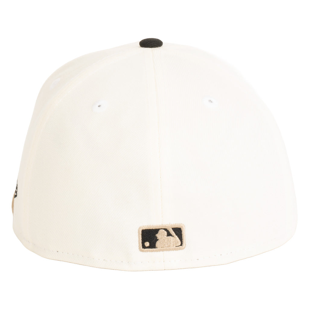 MLB Atlanta Braves New Era Dark Harvester 59FIFTY Fitted Hat - Cream