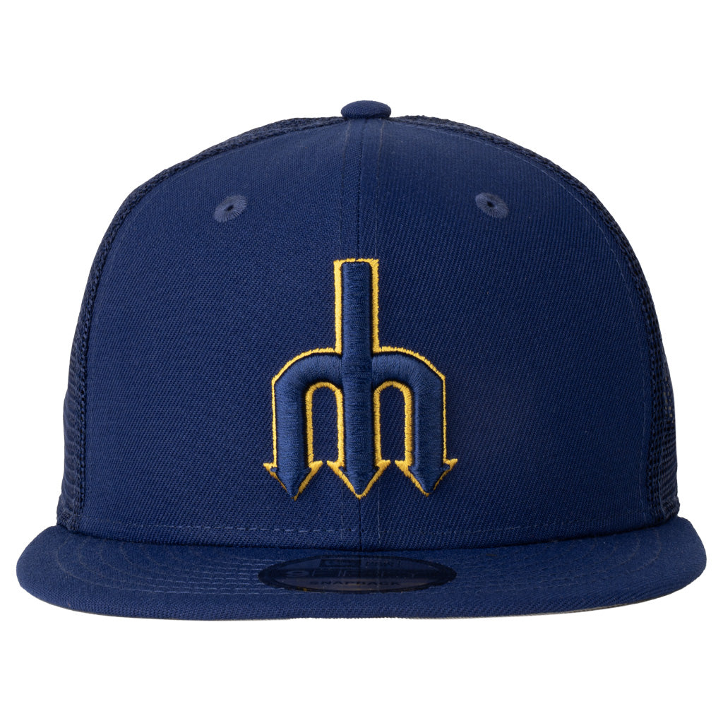 MLB Seattle Mariners New Era Shadowline 9FIFTY Snapback Trucker Hat - Blue