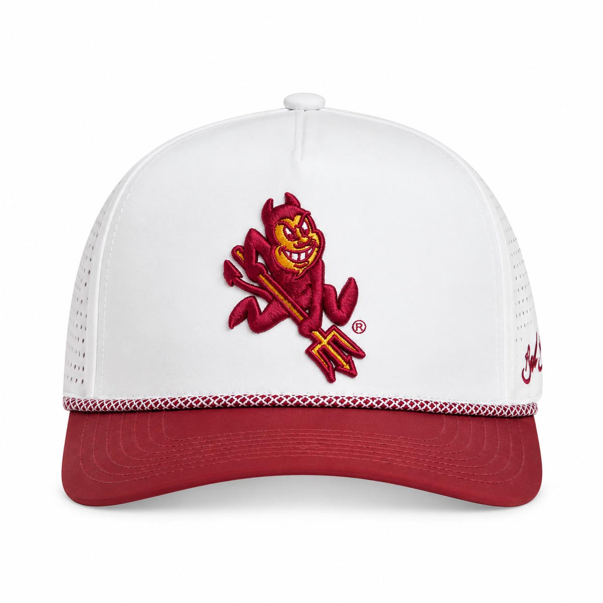 NCAA Arizona State Sun Devils Bad Birdie Sparky Active Adjustable Snapback Hat- White